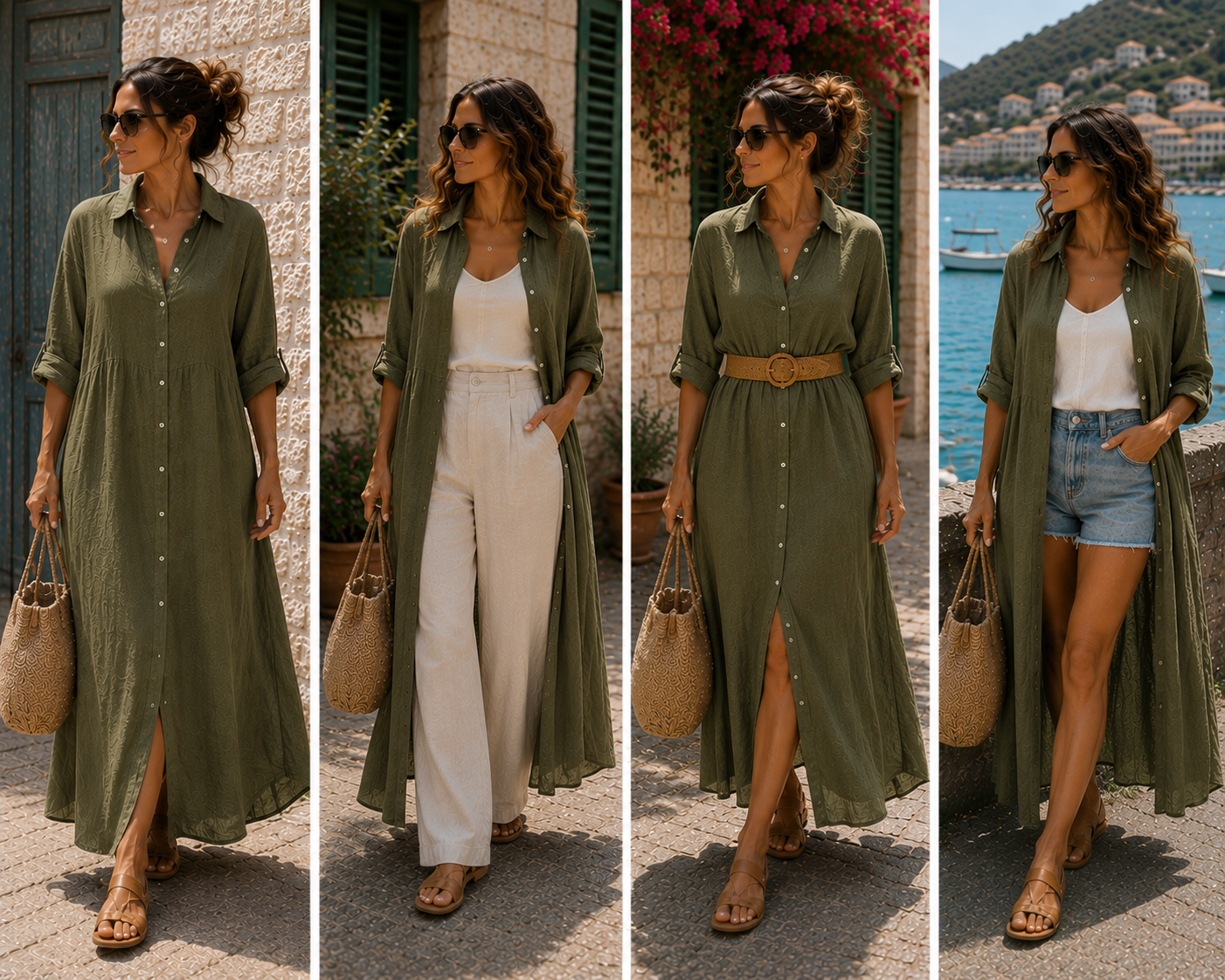 Monaco Linen Shirt Dress