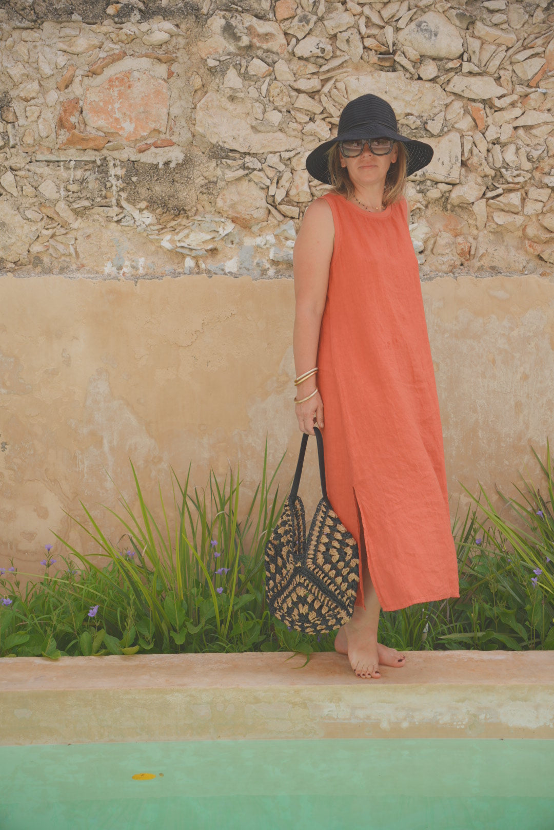 Florence Essential Sleeveless Linen Dress