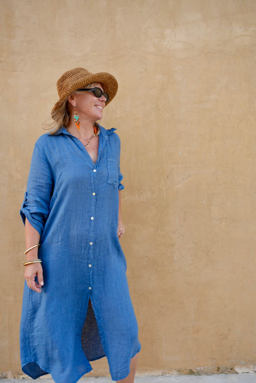 Merida Linen Shirt Dress