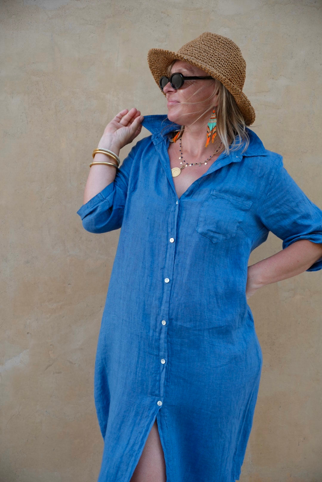 Merida Linen Shirt Dress