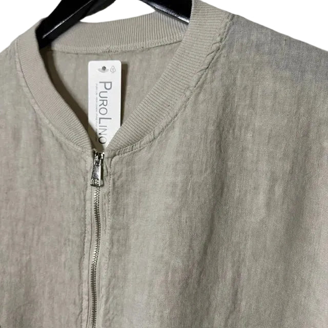Florence Linen Zip Up Jacket
