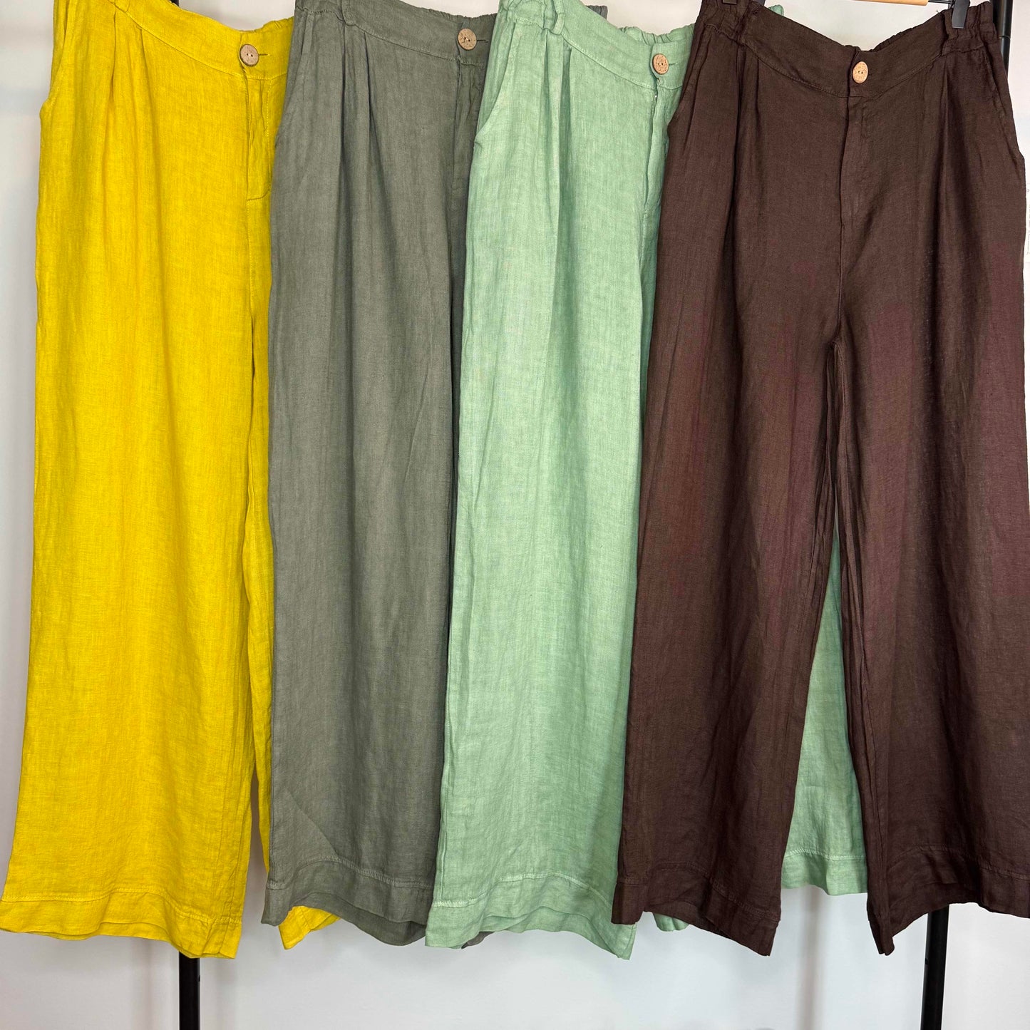 Venice Linen Pants in Mustard