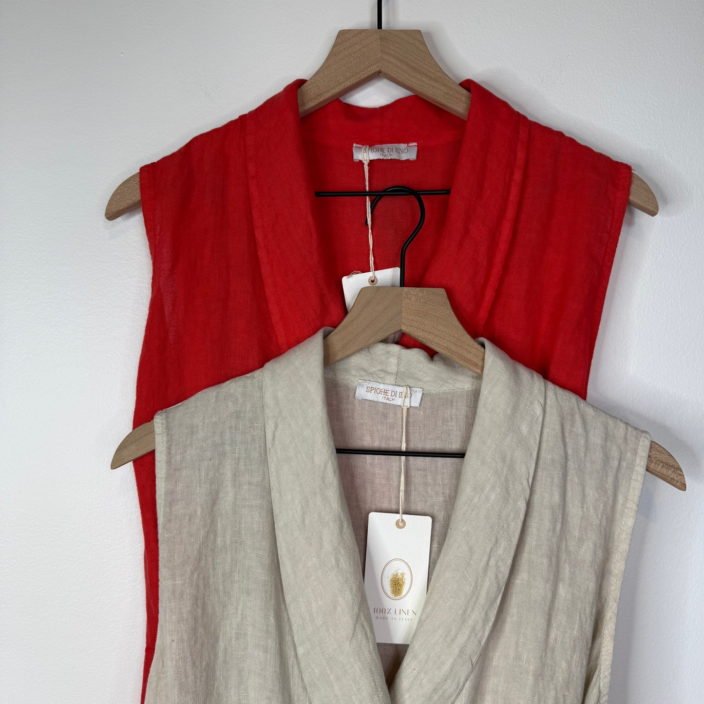 Sleeveless Linen Wrap Dress