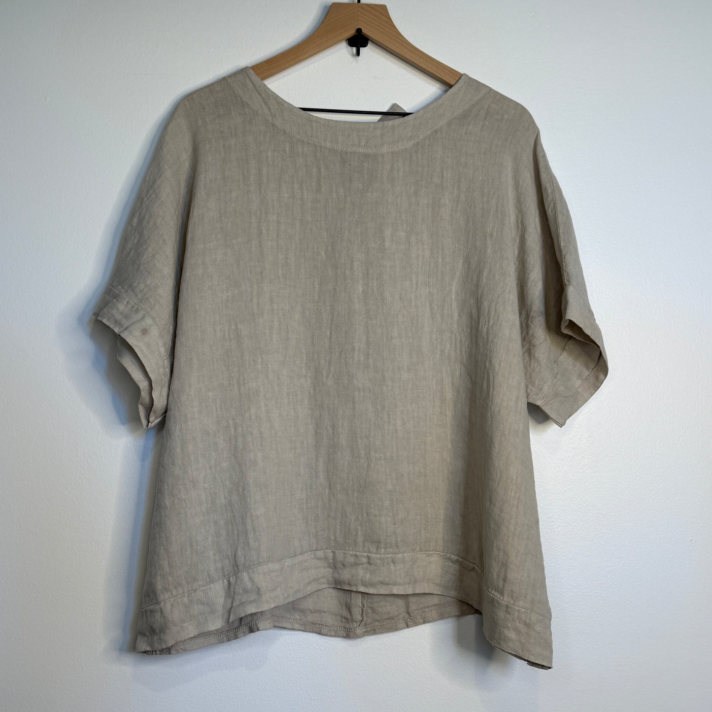 Florence Linen Tie-Back Top