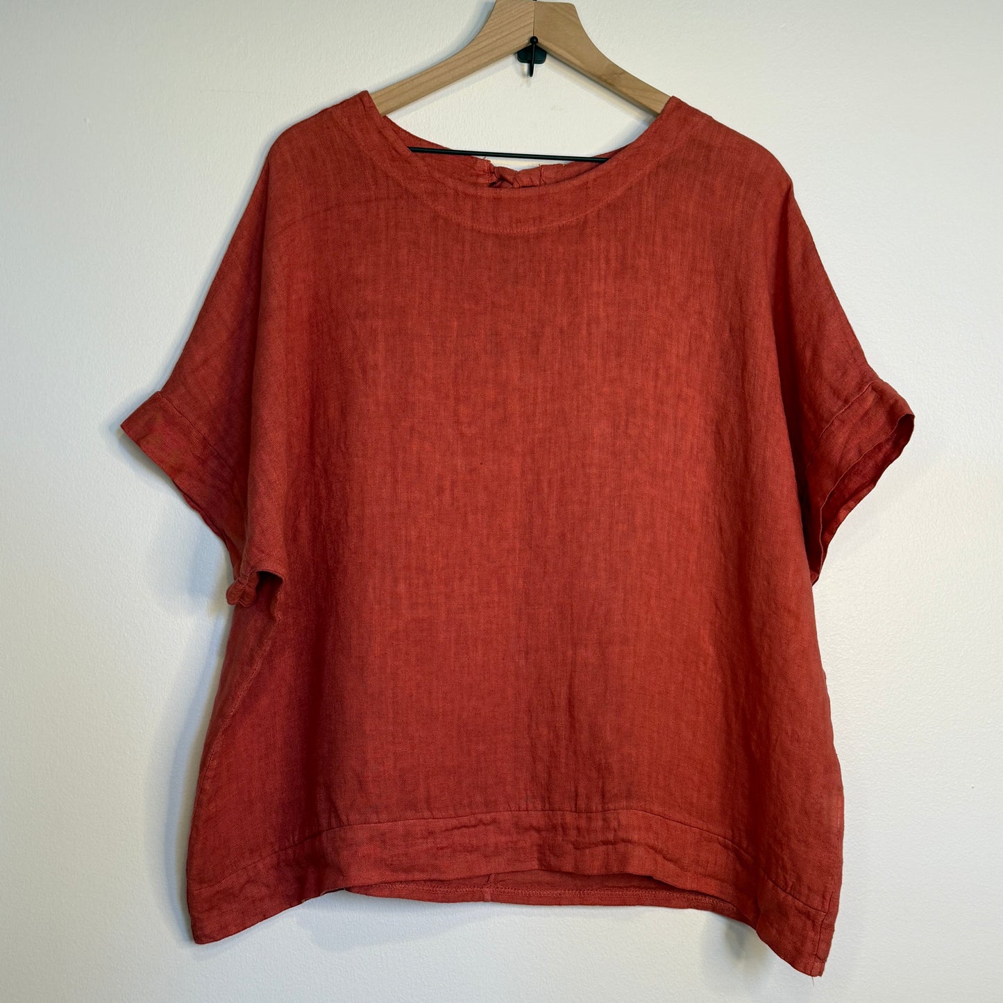 Florence Linen Tie-Back Top