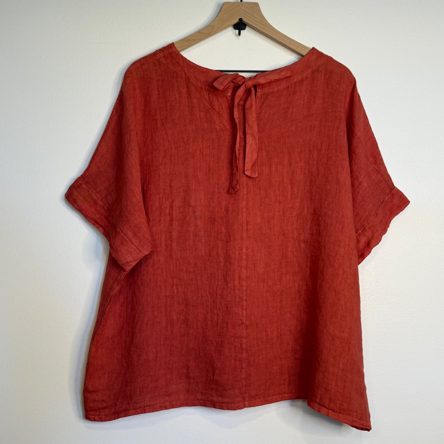 Florence Linen Tie-Back Top