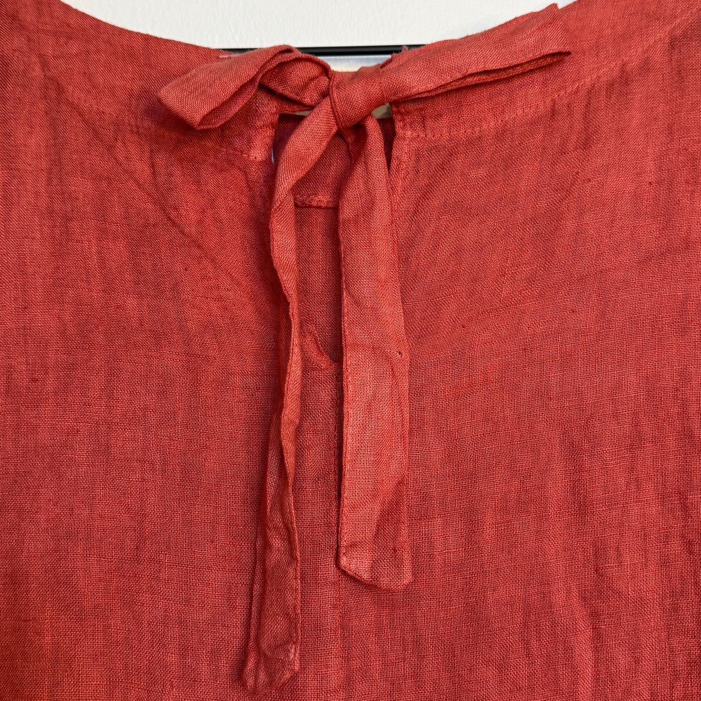 Florence Linen Tie-Back Top