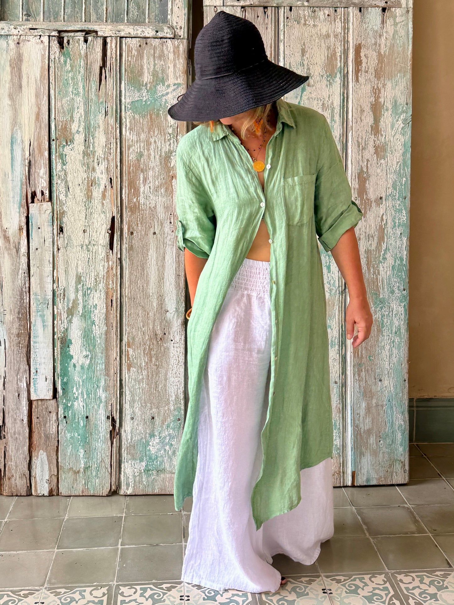 Merida Linen Shirt Dress