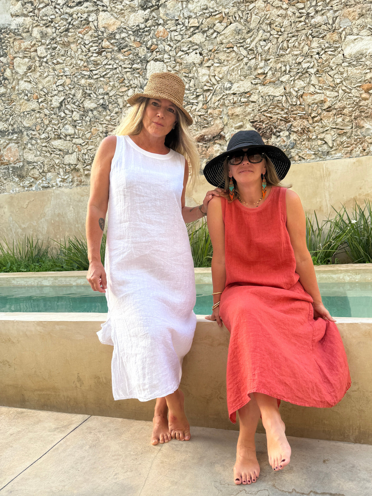 Florence Essential Sleeveless Linen Dress