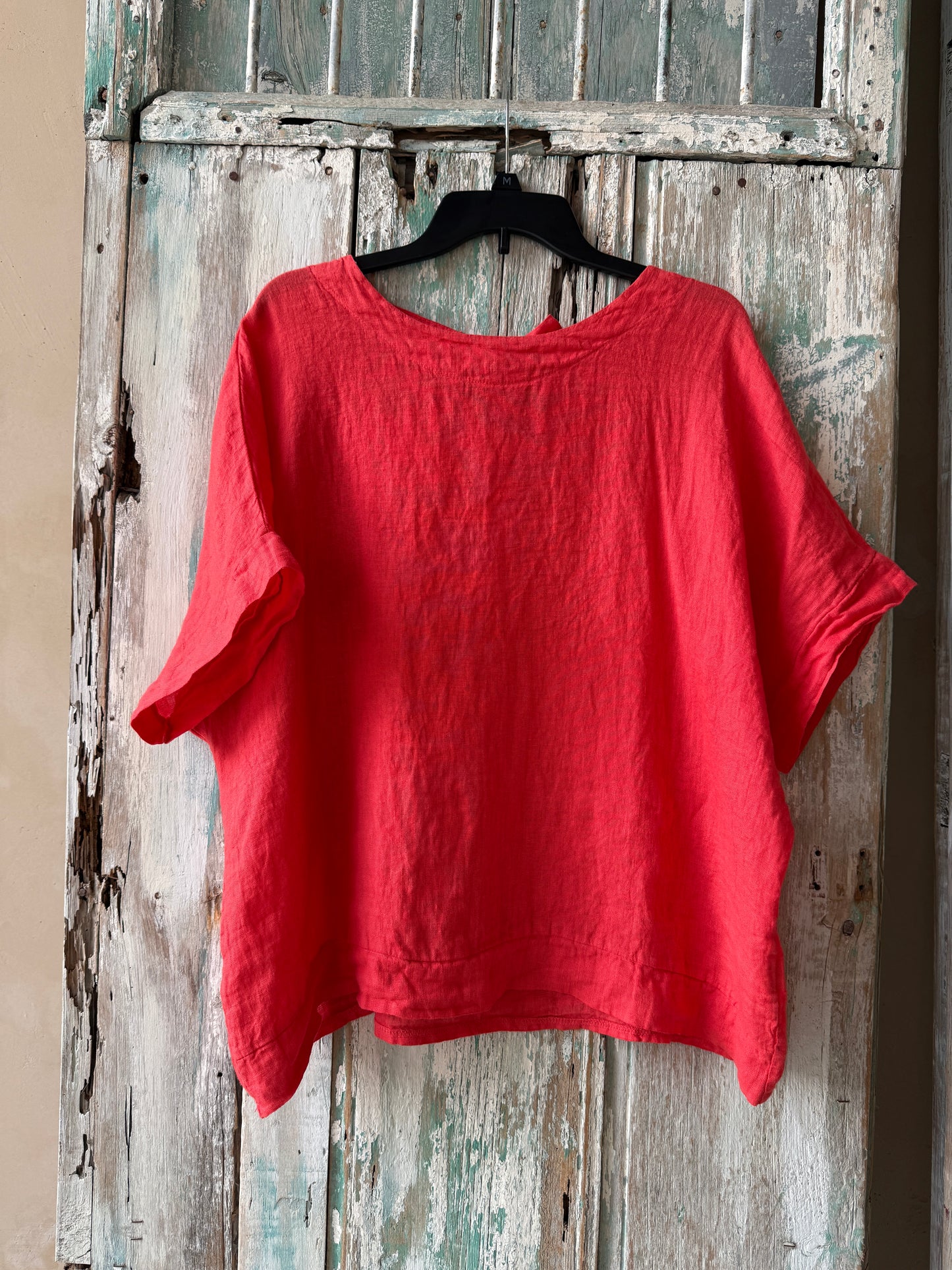 Florence Linen Tie-Back Top