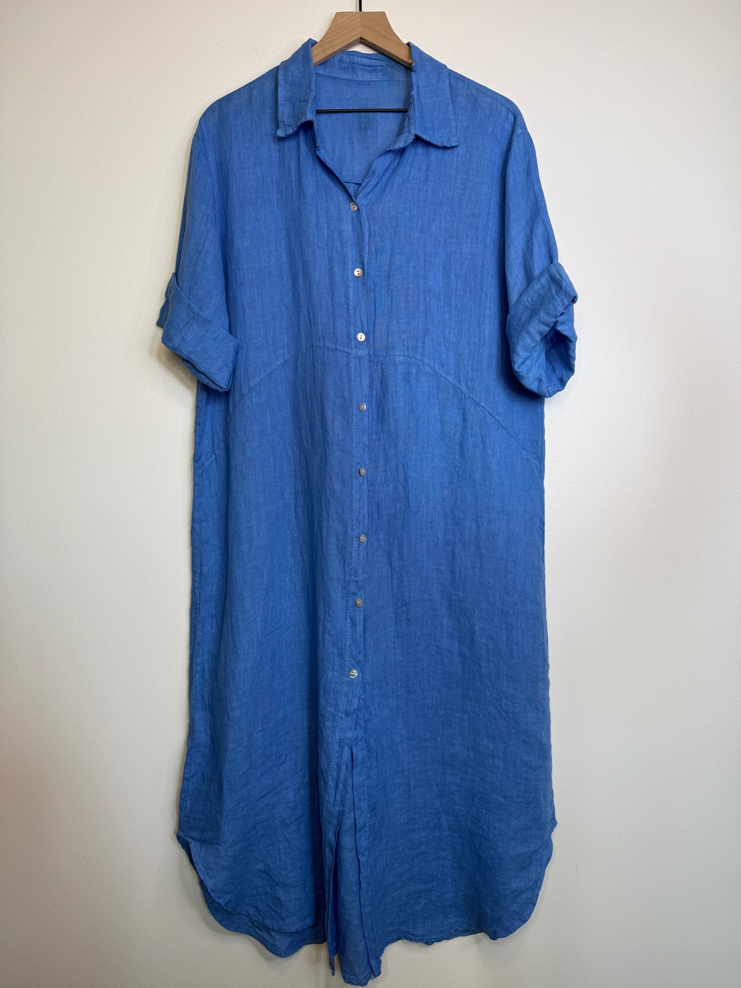 Monaco Linen Shirt Dress