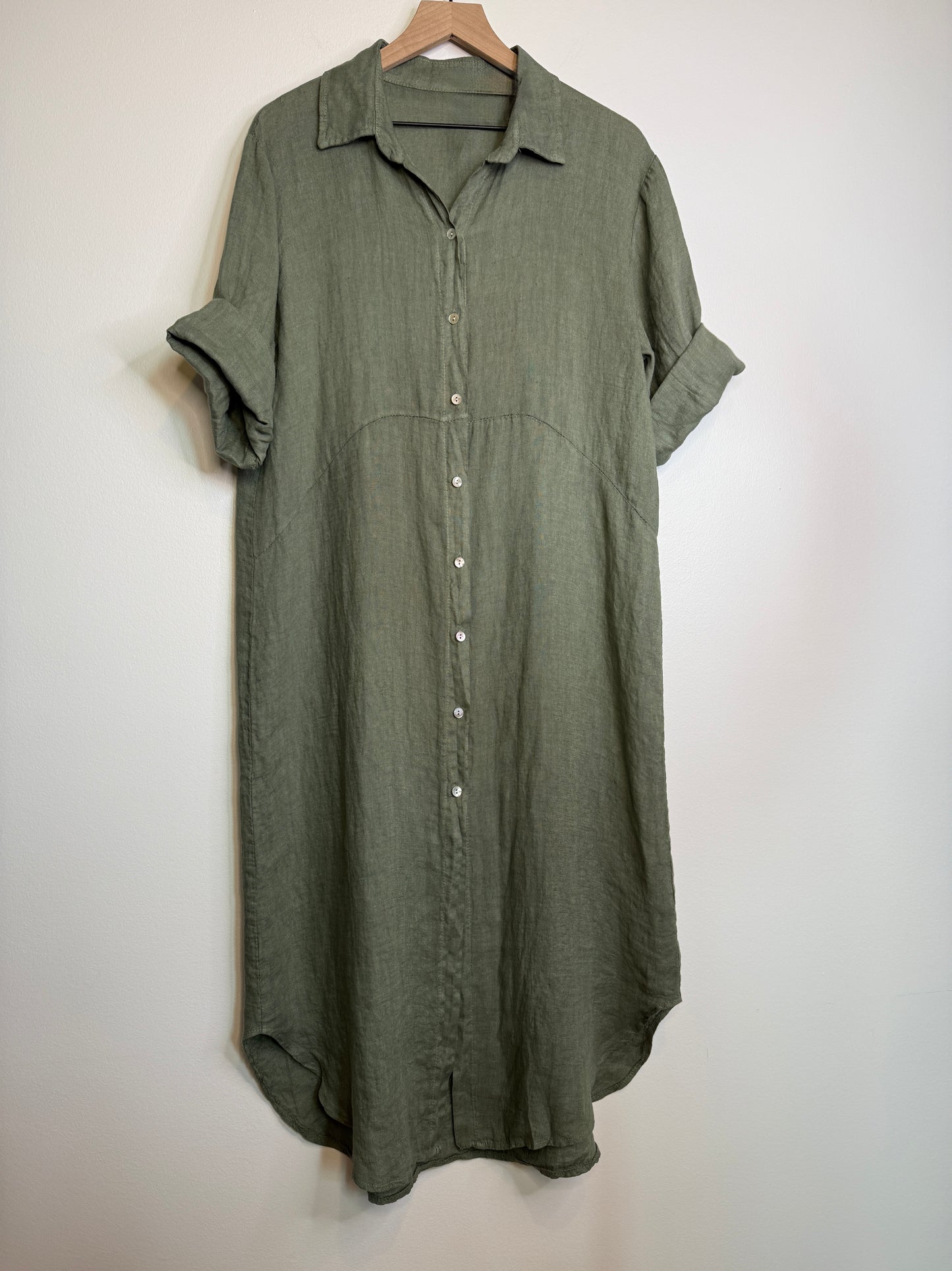Monaco Linen Shirt Dress
