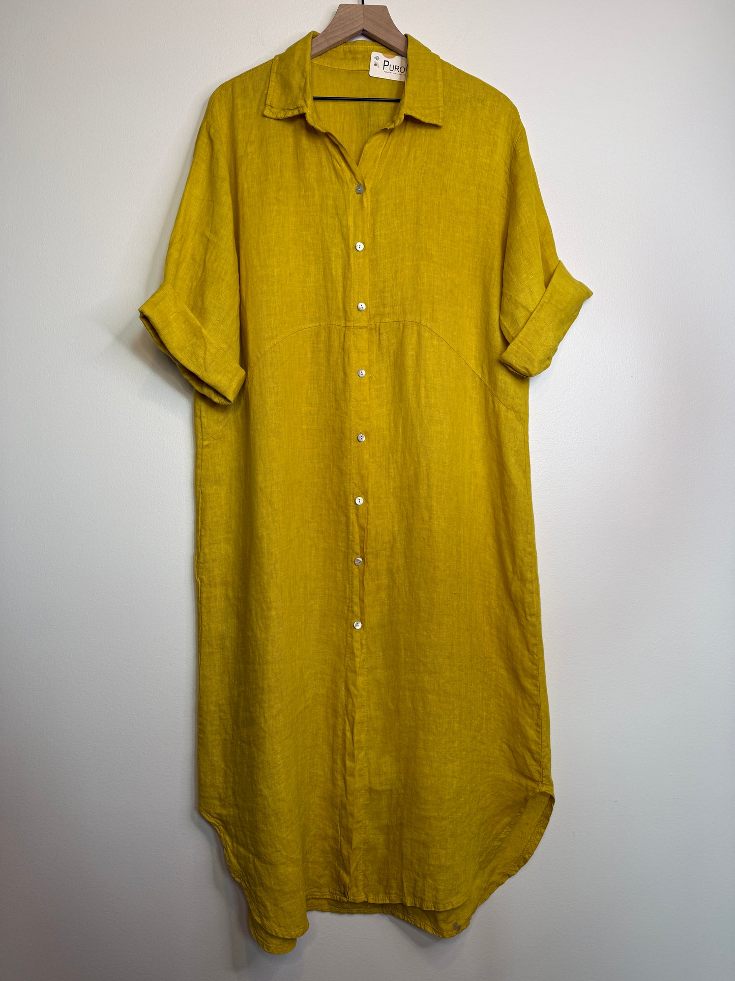 Monaco Linen Shirt Dress