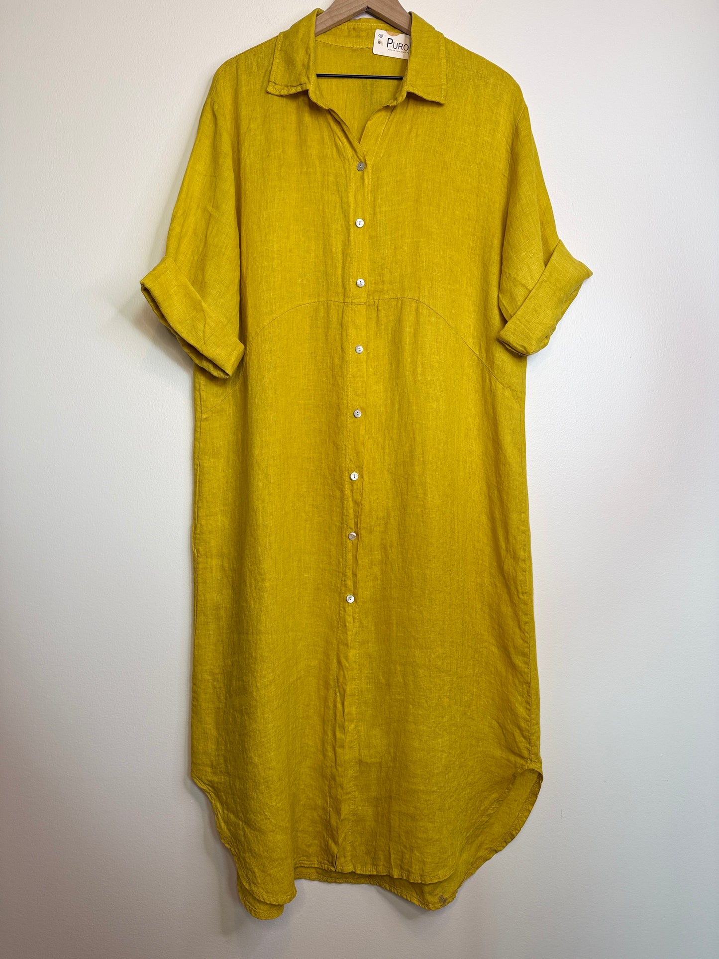 Monaco Linen Shirt Dress