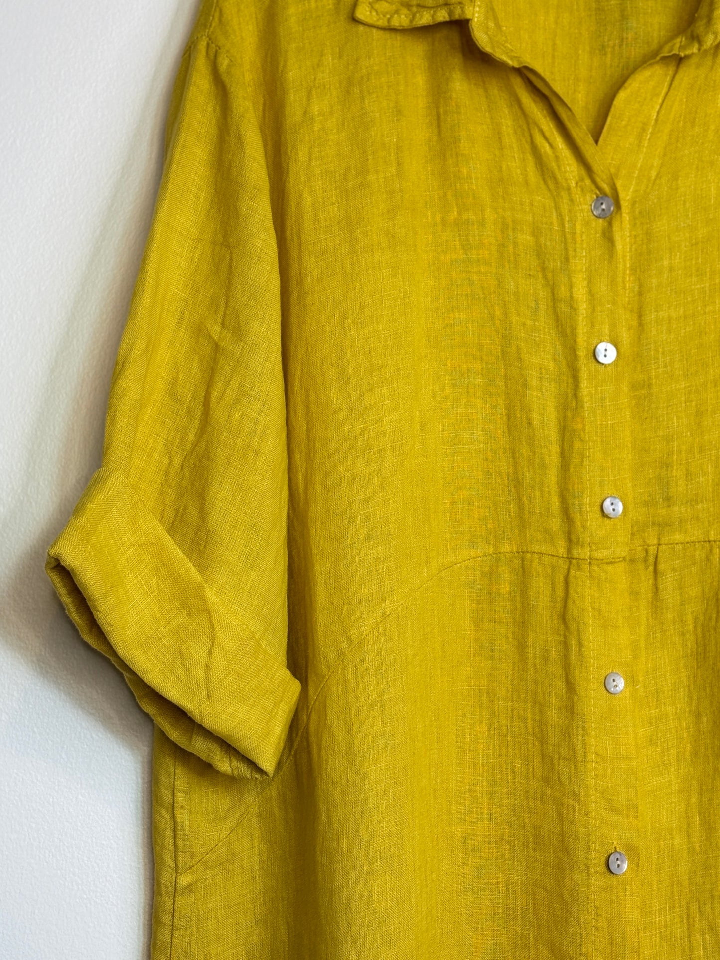 Monaco Linen Shirt Dress
