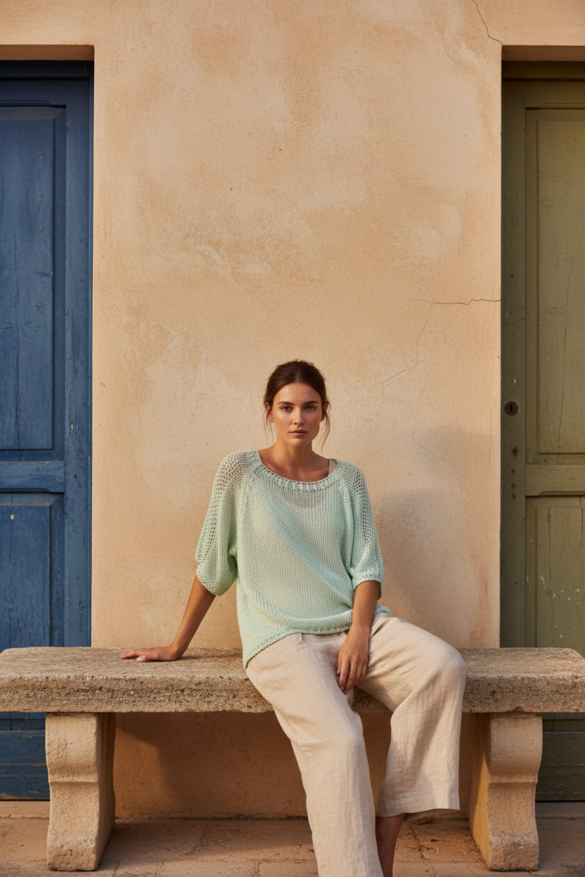 Toscana Air Knit Cotton Top