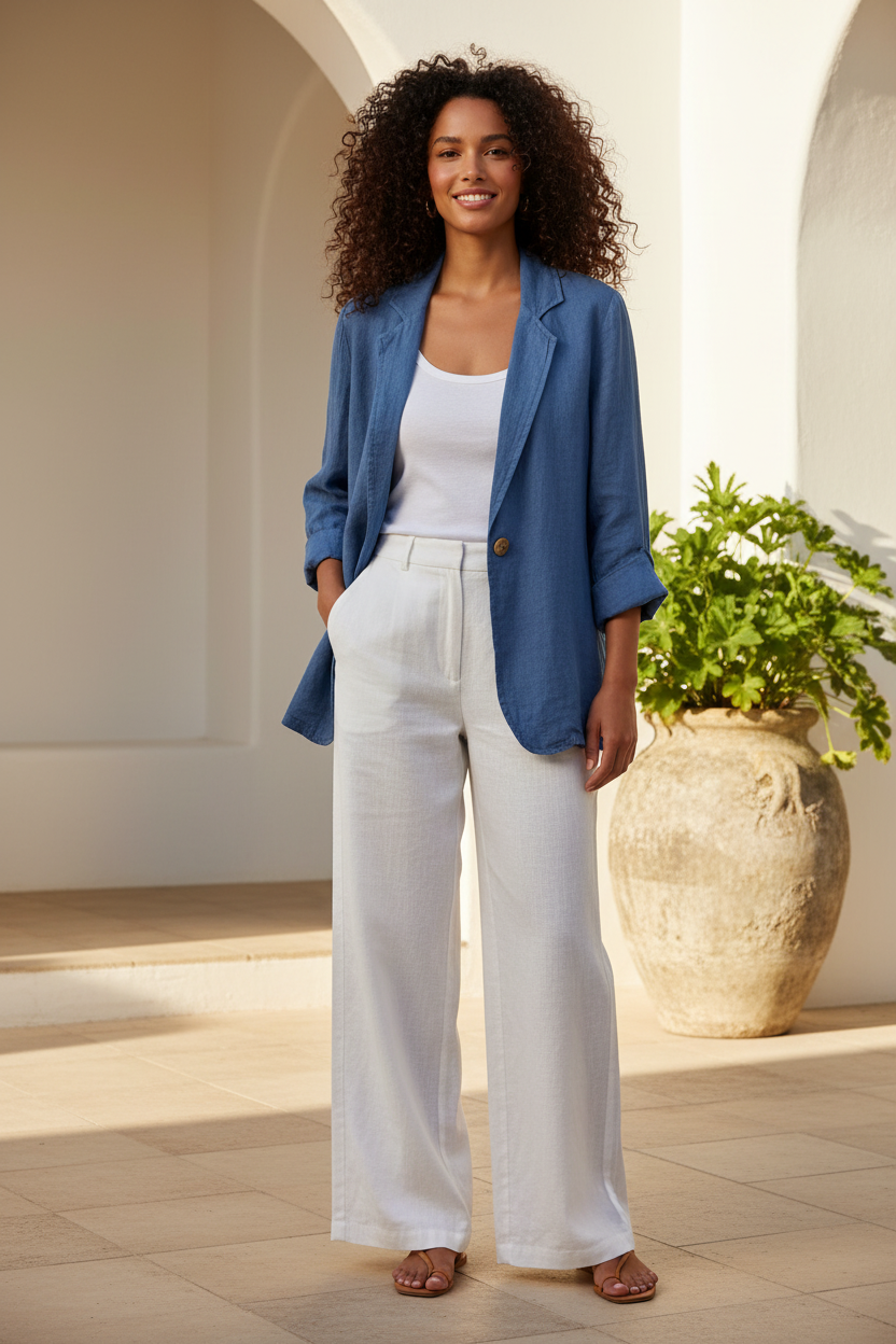 Amalfi Blazer - Denim