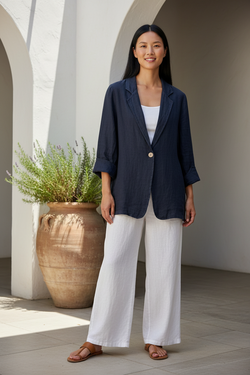 Amalfi Blazer - Navy