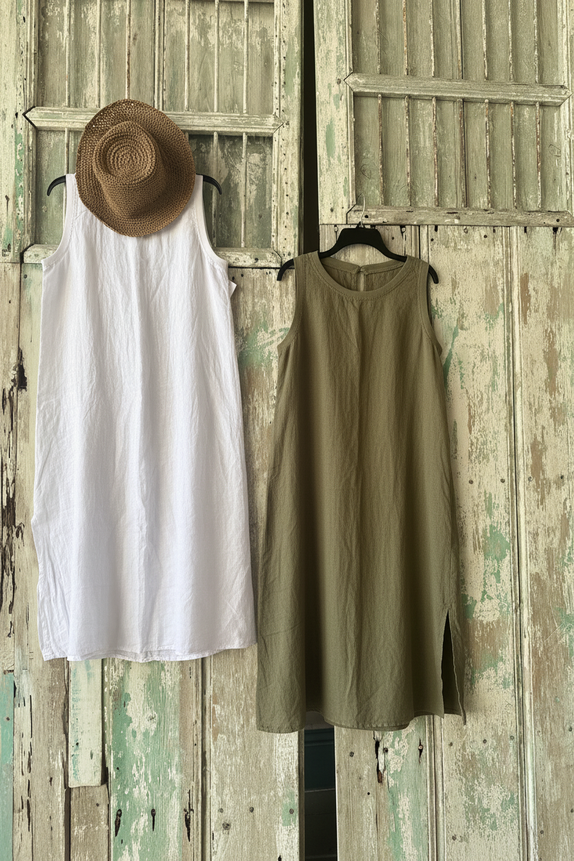 Green Olive Midi Dress